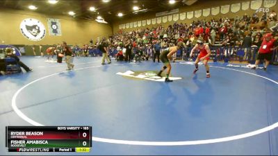 165 lbs Champ. Round 3 - Ryder Beason, Centennial vs Fisher Amabisca, Roosevelt