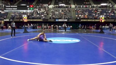 174 lbs Cons. Round 2 - Thomas West, Baldwin Wallace vs Gage Wiggins, Williams