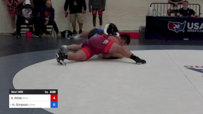 130 kg Final - Aden Attao, Beaver Dam Wrestling Regional Training Center vs Hayden Simpson, Cowboy RTC