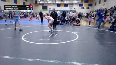 120 lbs Cons. Quarters - Diesel Johnson, Nyssa Bulldog Mat Club vs Braxton Bean, East Idaho Elite Wrestling Club