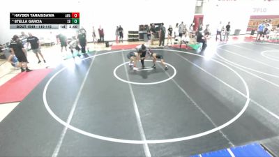 110-115 lbs Round 2 - Hayden Yanagisawa, Arete Wrestling Academy vs Stella Garcia, SoCal Bears