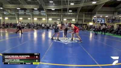 285 lbs Cons. Round 1 - Lucas Wilson-Wuestefeld, Worcester Polytechnic Institute vs Timothy Glynn, Trinity College (Connecticut)