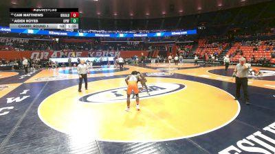 3A 150 lbs Champ. Round 1 - Cam Matthews, DeKalb vs Aiden Noyes, Oak Park (O.P.-River Forest)
