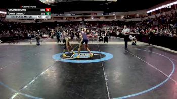 4A 107 lbs 5th Place Match - Julian Brown, Tucumcari vs John Griego, West Las Vegas