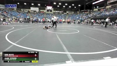 58 lbs Quarterfinal - Gabe Downs, Clearwater Youth vs Sire Boyd, Maize Wrestling Club