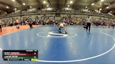 100 lbs Champ. Round 2 - Carter Pryor, Hillsboro Wrestling Club-AAA vs Wyatt Sweeten, Willard Youth Wrestling Club-AAA