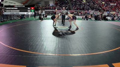 3A 150 lbs Cons. Semi - Jace Waggoner, Tri-Valley vs Jayce Haynes, Kellogg