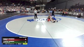 1B/2B 145 Cons. Round 3 - Carson Borden, Willapa Valley vs Fabian Cisneros, Granger