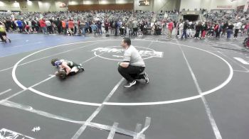 58 lbs Round Of 16 - Mateo Ayala, Klamath Basin Warriors vs Liam Baker, Savage House WC