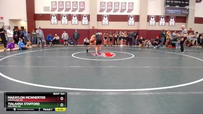 90-97 lbs Round 1 - Tialahna Stafford, Western WC vs Makaylon Mcwherter, Whiteland WC