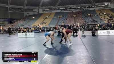 191 lbs 2nd Wrestleback (16 Team) - Ella Beam, Presbyterian vs Trinity Monaghan, Lock Haven University