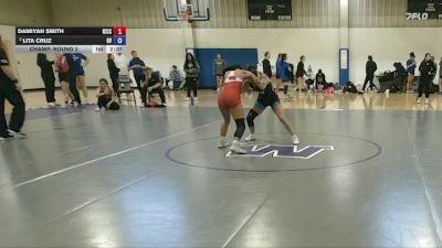 110 Open Champ. Round 2 - Damiyah Smith, Iowa Central Community College vs Lita Cruz, Grand View University