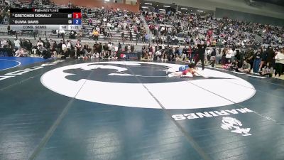 U20 Women - 68 lbs Cons. Semis - Gretchen Donally, MT vs Olivia Davis, CA