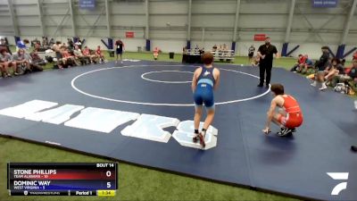 120 lbs Placement Matches (8 Team) - Stone Phillips, Team Alabama vs Dominic Way, West Virginia