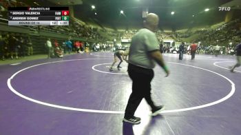120 lbs Round Of 16 - Sergio Valencia, Farmersville vs Andrew Gomez, Porterville