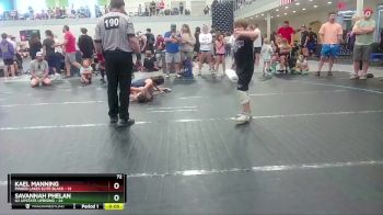 72 lbs Round 4 (10 Team) - Kael Manning, Finger Lakes Elite Black vs Savannah Phelan, U2 Upstate Uprising