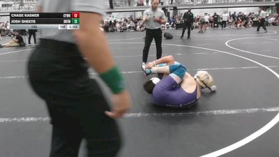 132 lbs Quarterfinals (8 Team) - Chase Kasner, CTWHALE ORCA vs Josh Sheets, Team Shutt Mau Mau