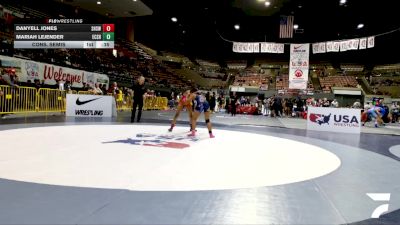 Junior Girls - 115 lbs Cons. Semis - Mariah Lejender, El Camino SSF High School Wrestling vs Danyell Jones, Stockdale High School Wrestling