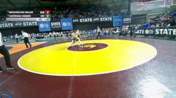 Girls 3A 155 lbs Semifinal - Brookelynn Miller, Enumclaw (Girls) vs Caitriona Wieber, Everett (Girls)