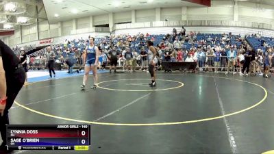 140 lbs Cons. Round 2 - Lynnia Doss, OH vs Sage O`Brien, OH
