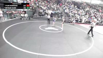 5A 105 lbs Champ. Round 1 - Tyler Rodriguez, Wasatch vs Brynlee Olsen, Salem Hills