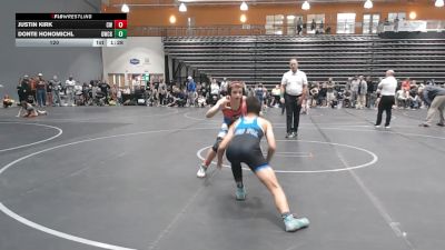 120 lbs Round 4 (8 Team) - Justin Kirk, Crossroads Wrestling vs Donte Honomichl, Grundy WC Gold