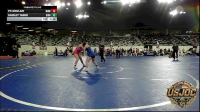 142 lbs 5th Place - PK Sinclair, Midwest City Bombers Youth Wrestling Club vs Kaisley Taber, Hennessey Takedown Club
