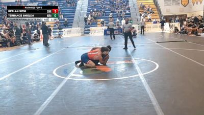 150 lbs Quarterfinals (8 Team) - Terrance Shields, Hernando vs Kealan Sieni, Cocoa Beach