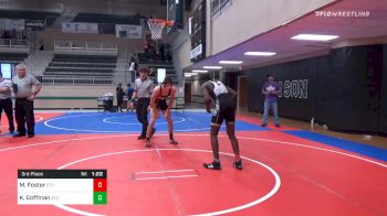 155 lbs 3rd Place - Michael Foster, East Tulsa Cardinals vs Kiowa Coffman, Sallisaw Takedown Club