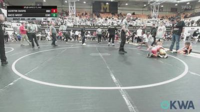 40 lbs Rr Rnd 1 - Austin Davis, Moodys Wrestling Club vs Nico West, D3 Wrestling Cluib