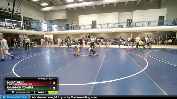 103-111 lbs Semifinal - Rhiannon Towers, Olympus Wrestling vs Abbey ...