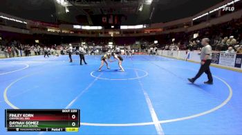 114 lbs Semifinal - Finley Korn, Canyon Del Oro vs Daynah Gomez, Gila Ridge High School