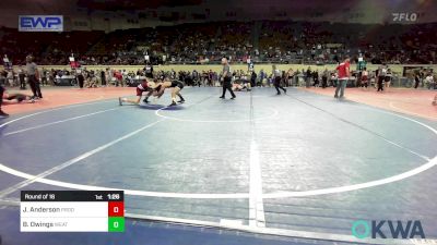 140 lbs Round Of 16 - James Anderson, Prodigy Elite Wrestling vs Brady Owings, Weatherford Youth Wrestling