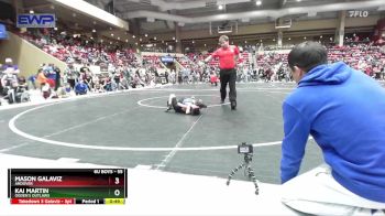 55 lbs Champ. Round 2 - Kai Martin, Ogden`s Outlaws vs Mason Galaviz, Andover
