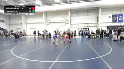 120 lbs Round 3 - Trek Keller, Preston Warriors Wrestling vs Brayden McMillan, Team Prestige Wrestling