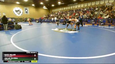 190 lbs Cons. Round 2 - Nate Miller, Golden West vs Oscar Olvera, Mission Oak