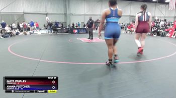 155 lbs 2nd Wrestleback (16 Team) - Aliya Whaley, Tennessee vs Ayana Fletcher, Georgia Blue