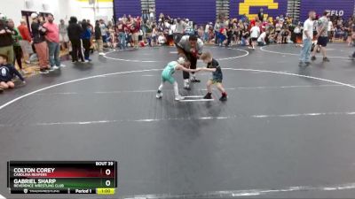 38 lbs Round 2 - Gabriel Sharp, Reverence Wrestling Club vs Colton Corey, Carolina Reapers