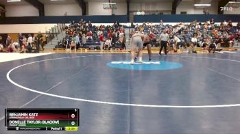 285 lbs Champ. Round 1 - Donelle Taylor-Blackwell, Mount Union vs Benjamin Katz, Springfield College