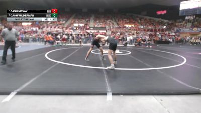 144 lbs Quarterfinal - Cash McVay, Rose Hill HS vs Cash Wilderman, Frontenac HS