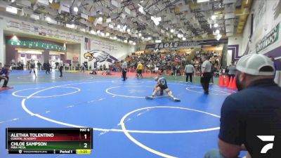 105 Girls Quarterfinal - Chloe Sampson, Mira Mesa vs Alethia Tolentino, Coastal Academy