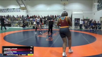 145 lbs Champ. Round 1 - Jasmine Latham, Victor Valley vs Samantha Pina, Cerritos College