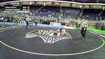 Girls-140 lbs Semifinal - Mackenna Webster, Bronson Hs Girls vs Megan Melnyk, Warren Mott H.s. Girls