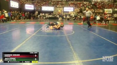 AA - 132 lbs Cons. Semi - Gannon Wisher, Flathead vs Jace Komac, Great Falls / MSDB