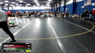 54 lbs Round 2 - Nathan Moore, St. Maries Wrestling Club vs Owen Lindell, Lewiston WC