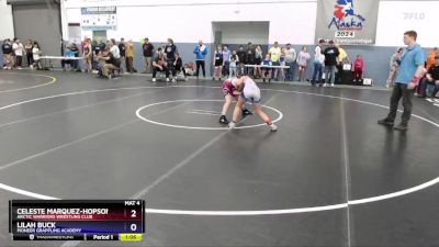 102 lbs Quarterfinal - Celeste Marquez-Hopson, Arctic Warriors Wrestling Club vs Lilah Buck, Pioneer Grappling Academy