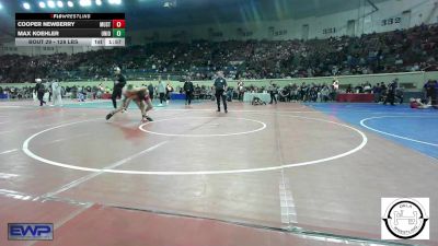 128 lbs Round Of 128 - Cooper Newberry, Mustang Middle School vs Max Koehler, Union JH
