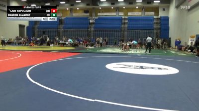 141 lbs Cons. Round 4 - Lain Yapoujian, Stanford University vs Damien Alvarez, California Baptist