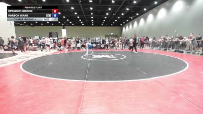 88 lbs Champ. Round 1 - Desmond Gibson vs Karson Waag, Keystone Kids Wrestling Club