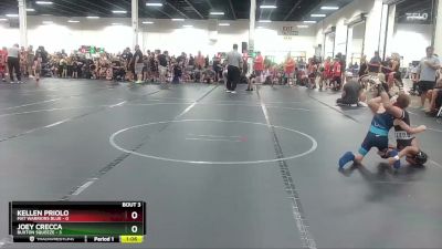 52 lbs Round 1 (6 Team) - Kellen Priolo, Mat Warriors Blue vs Joey Crecca, Buxton Squeeze